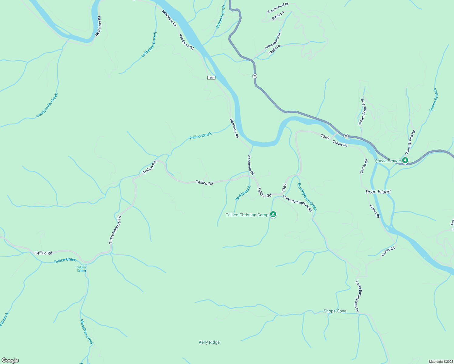 map of restaurants, bars, coffee shops, grocery stores, and more near 1408 Tellico Road in Franklin