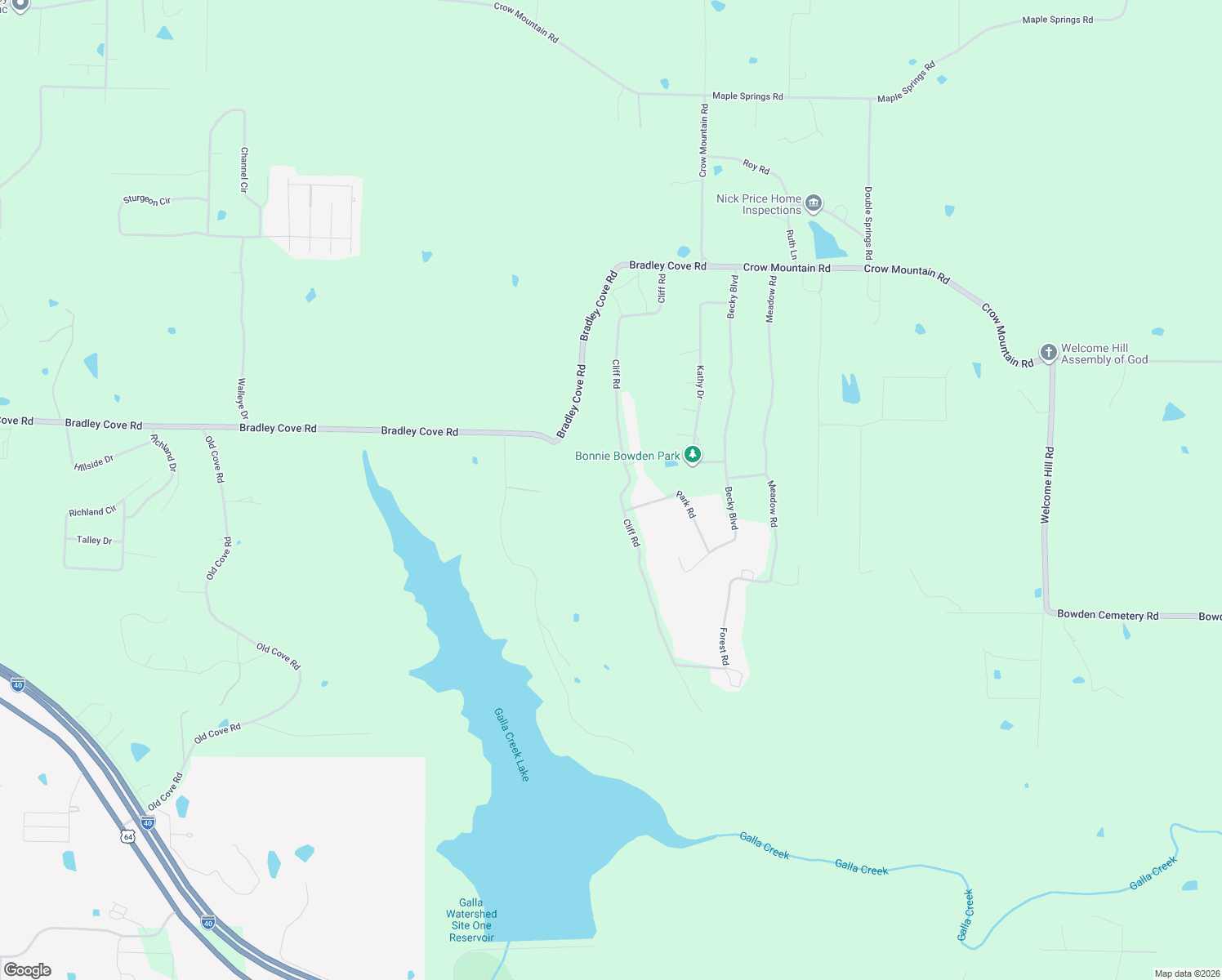 map of restaurants, bars, coffee shops, grocery stores, and more near 816 Cliff Road in Russellville