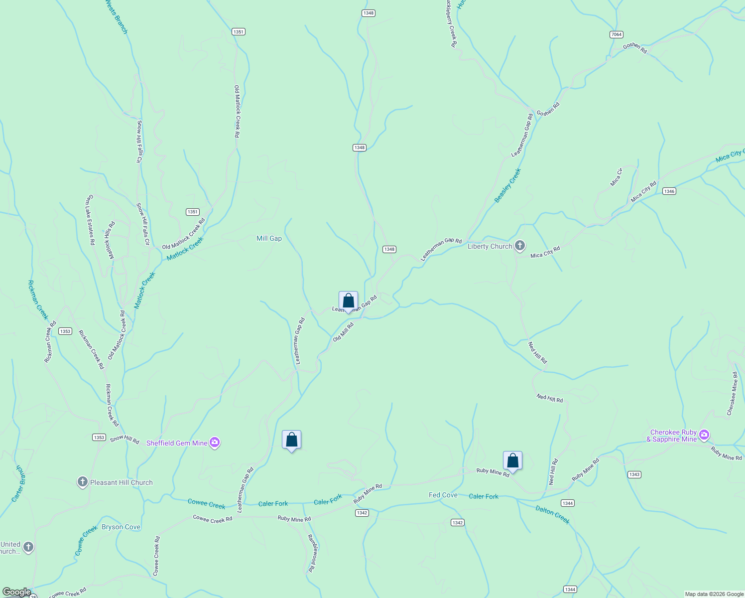 map of restaurants, bars, coffee shops, grocery stores, and more near 2890 Leatherman Gap Road in Franklin
