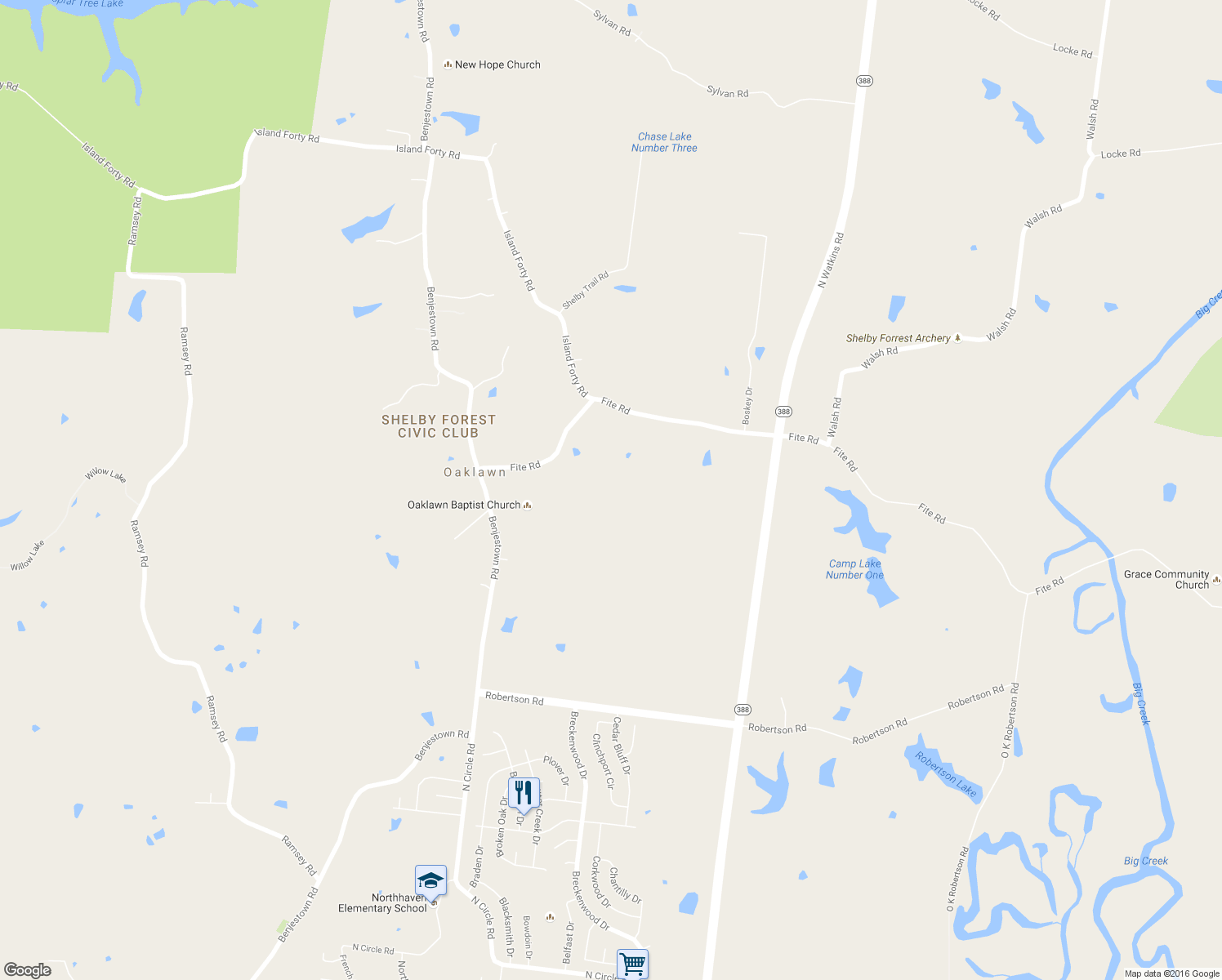 map of restaurants, bars, coffee shops, grocery stores, and more near 943 Fite Road in Millington