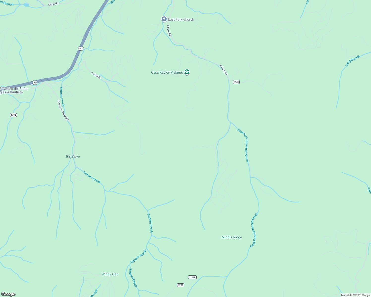 map of restaurants, bars, coffee shops, grocery stores, and more near 3232 East Fork Road in Sylva