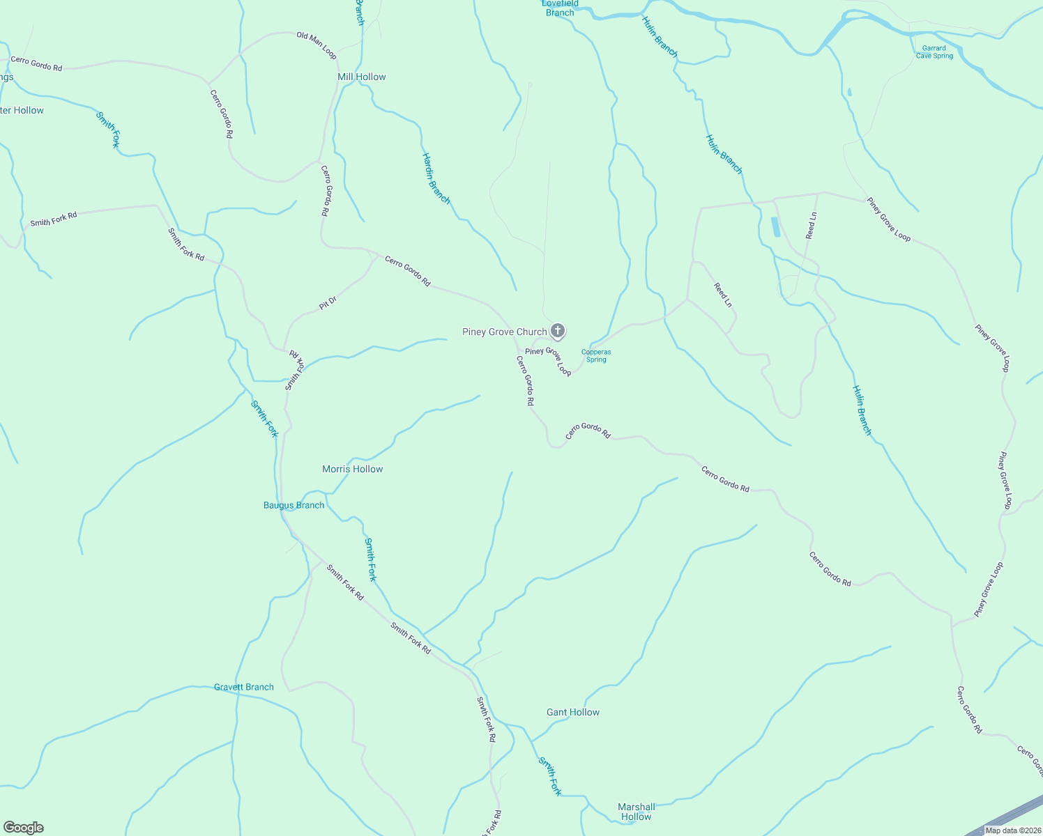 map of restaurants, bars, coffee shops, grocery stores, and more near 2813 Cerro Gordo Road in Olivehill