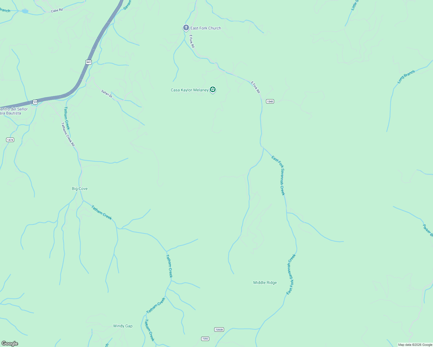 map of restaurants, bars, coffee shops, grocery stores, and more near 3232 East Fork Road in Sylva