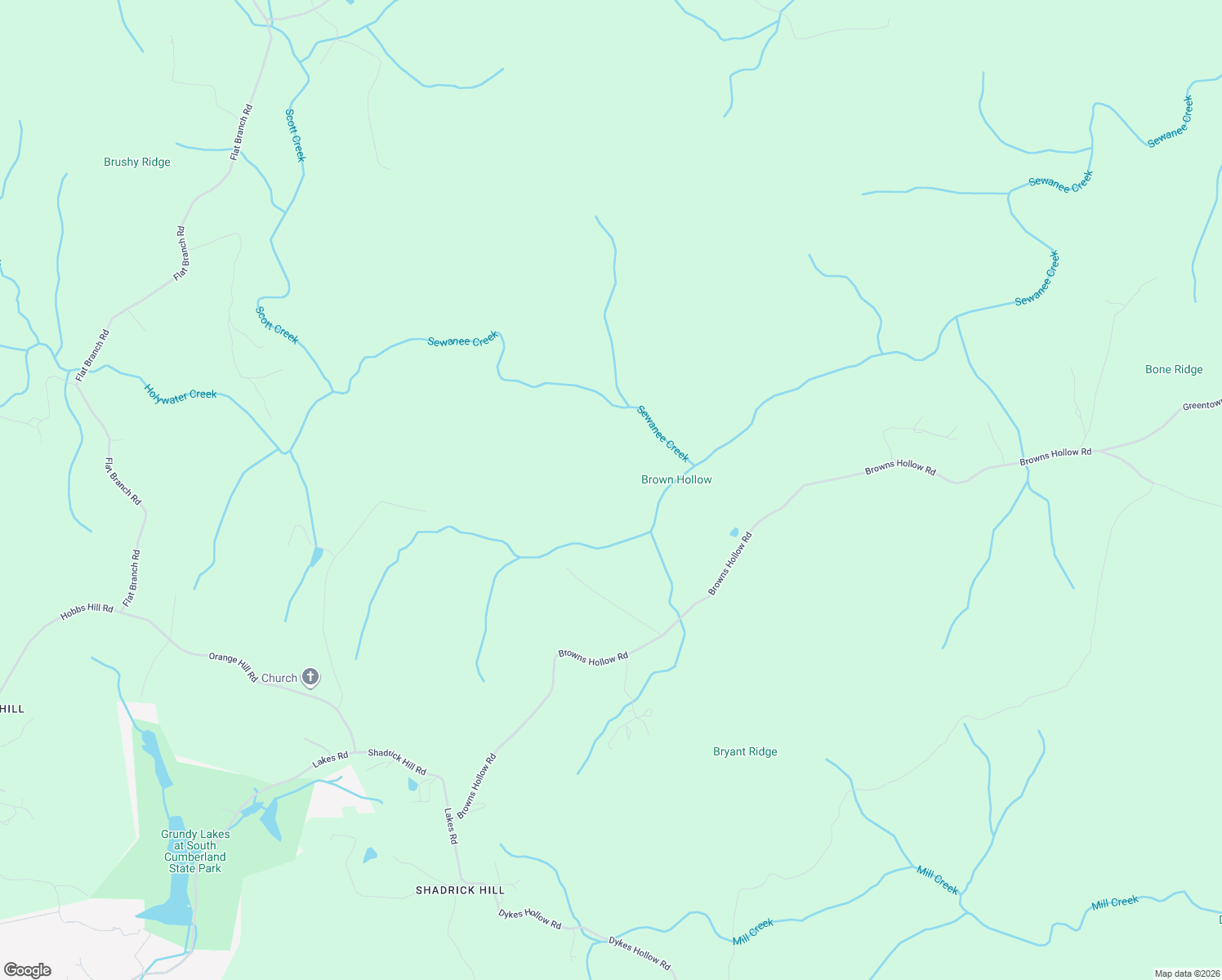 map of restaurants, bars, coffee shops, grocery stores, and more near 450 Seagroves Road in Tracy City