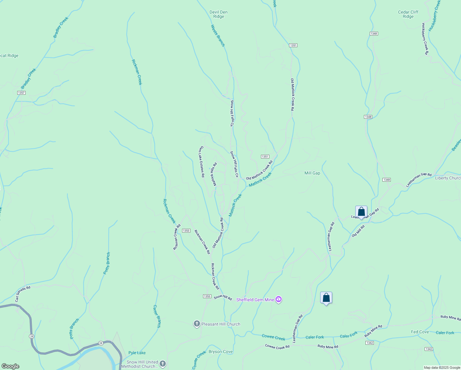 map of restaurants, bars, coffee shops, grocery stores, and more near 530 Matlock Creek Road in Franklin