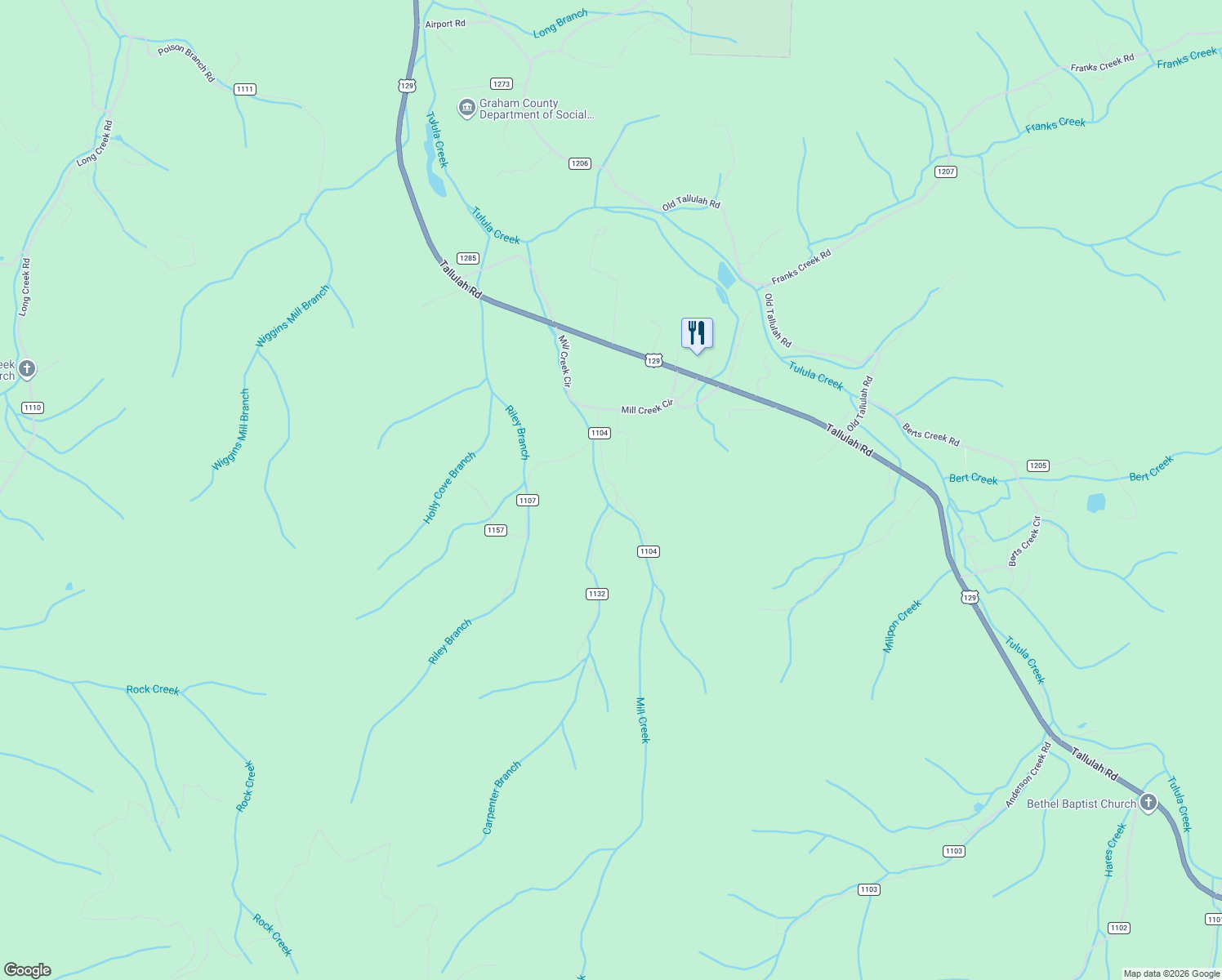 map of restaurants, bars, coffee shops, grocery stores, and more near 250 Mill Creek Road in Robbinsville