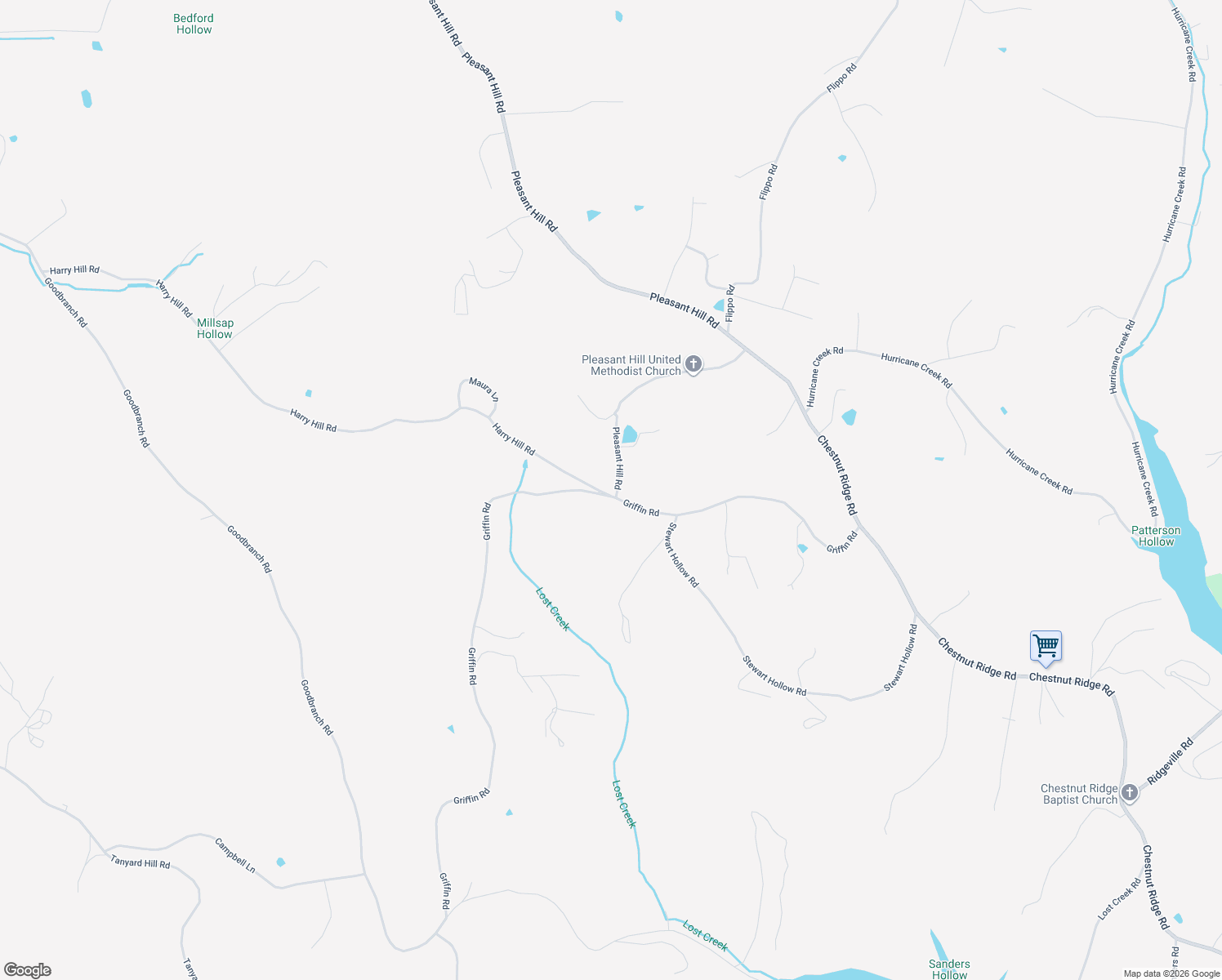 map of restaurants, bars, coffee shops, grocery stores, and more near 4669 Griffin Road in Lynchburg