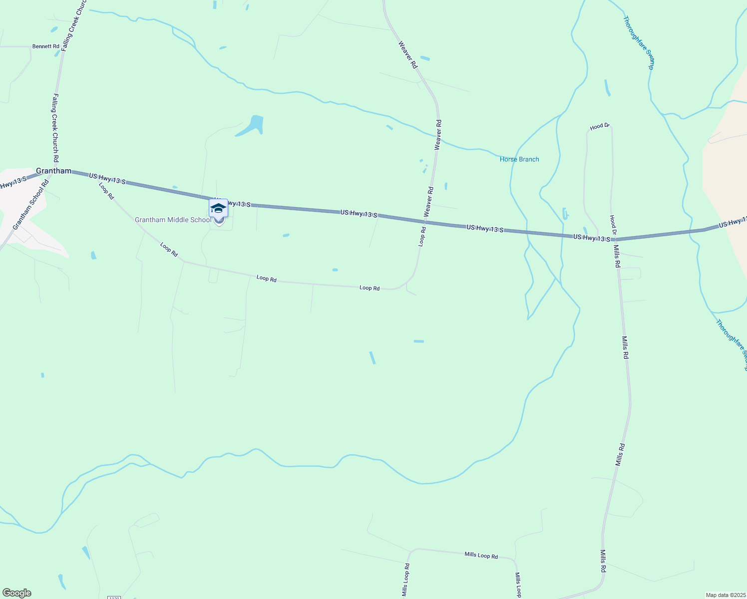 map of restaurants, bars, coffee shops, grocery stores, and more near 297 Loop Road in Goldsboro
