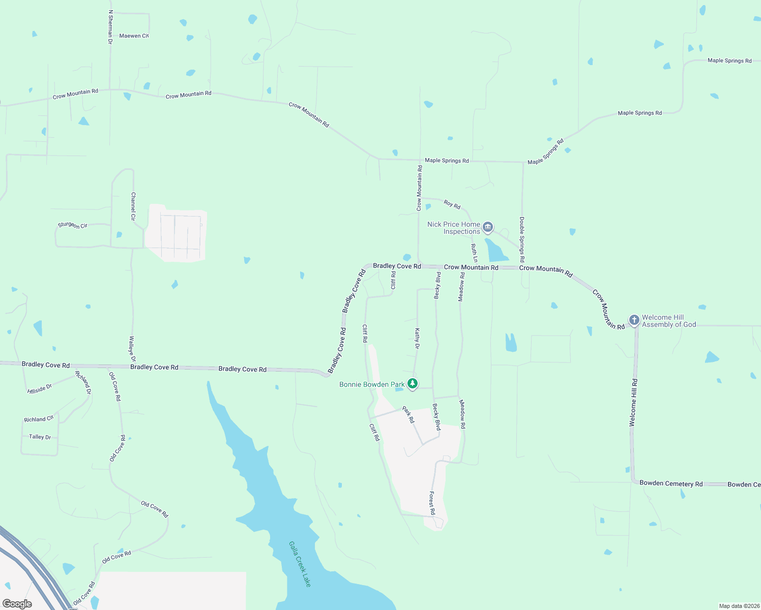 map of restaurants, bars, coffee shops, grocery stores, and more near 191 Cliff Road in Russellville