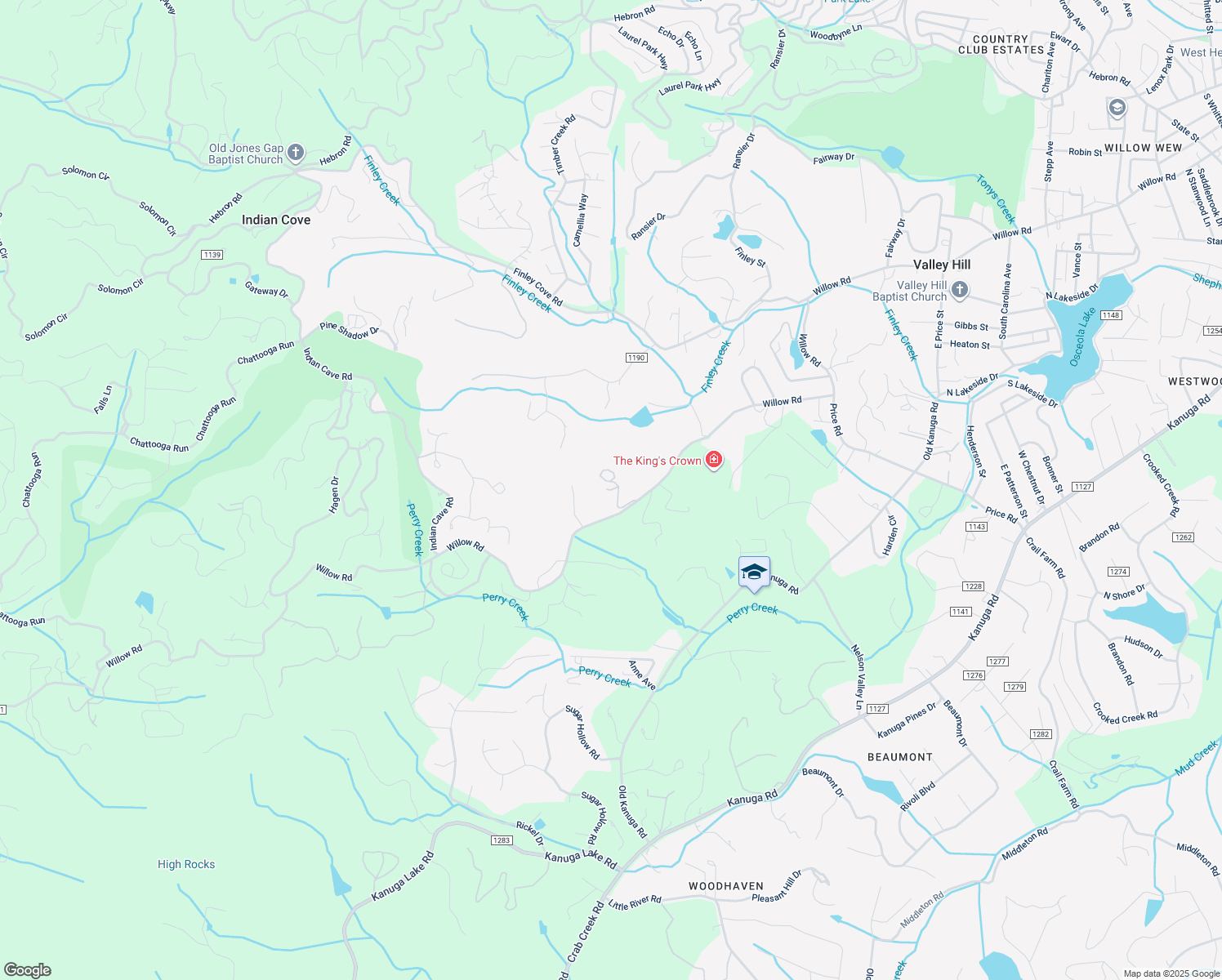 map of restaurants, bars, coffee shops, grocery stores, and more near 134 Ellerslie Acre in Hendersonville