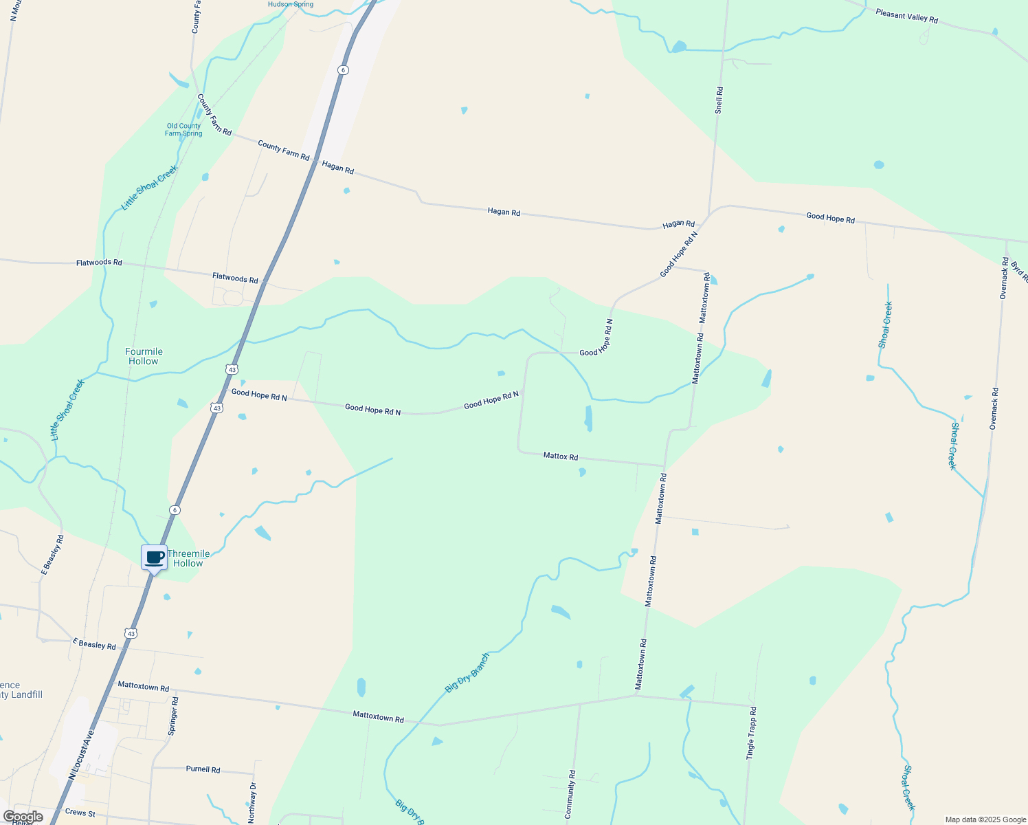 map of restaurants, bars, coffee shops, grocery stores, and more near 66 Mattox Rd in Lawrenceburg