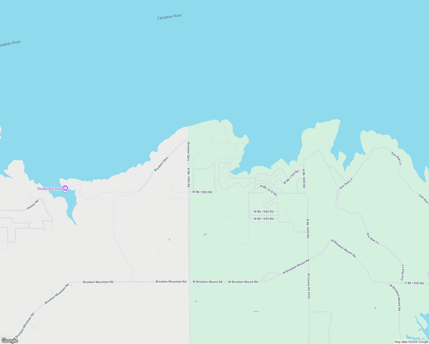map of restaurants, bars, coffee shops, grocery stores, and more near North Bk 1800 Road in Haskell County