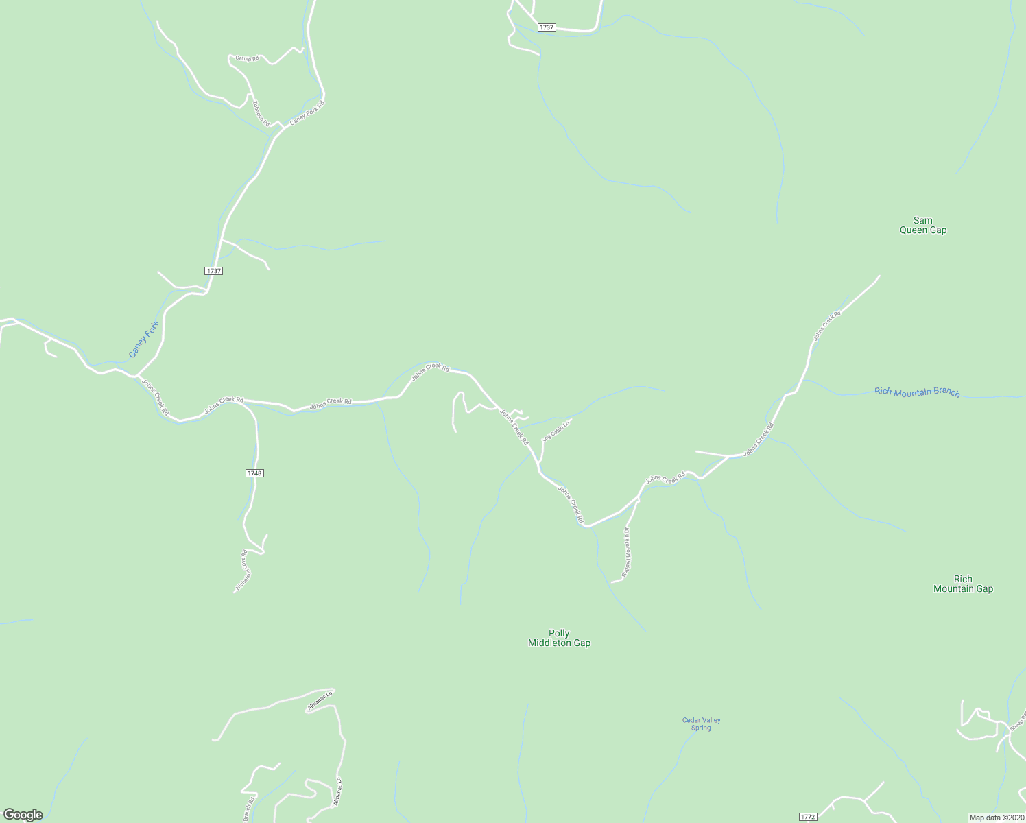 map of restaurants, bars, coffee shops, grocery stores, and more near Cabin View Lane in Cullowhee