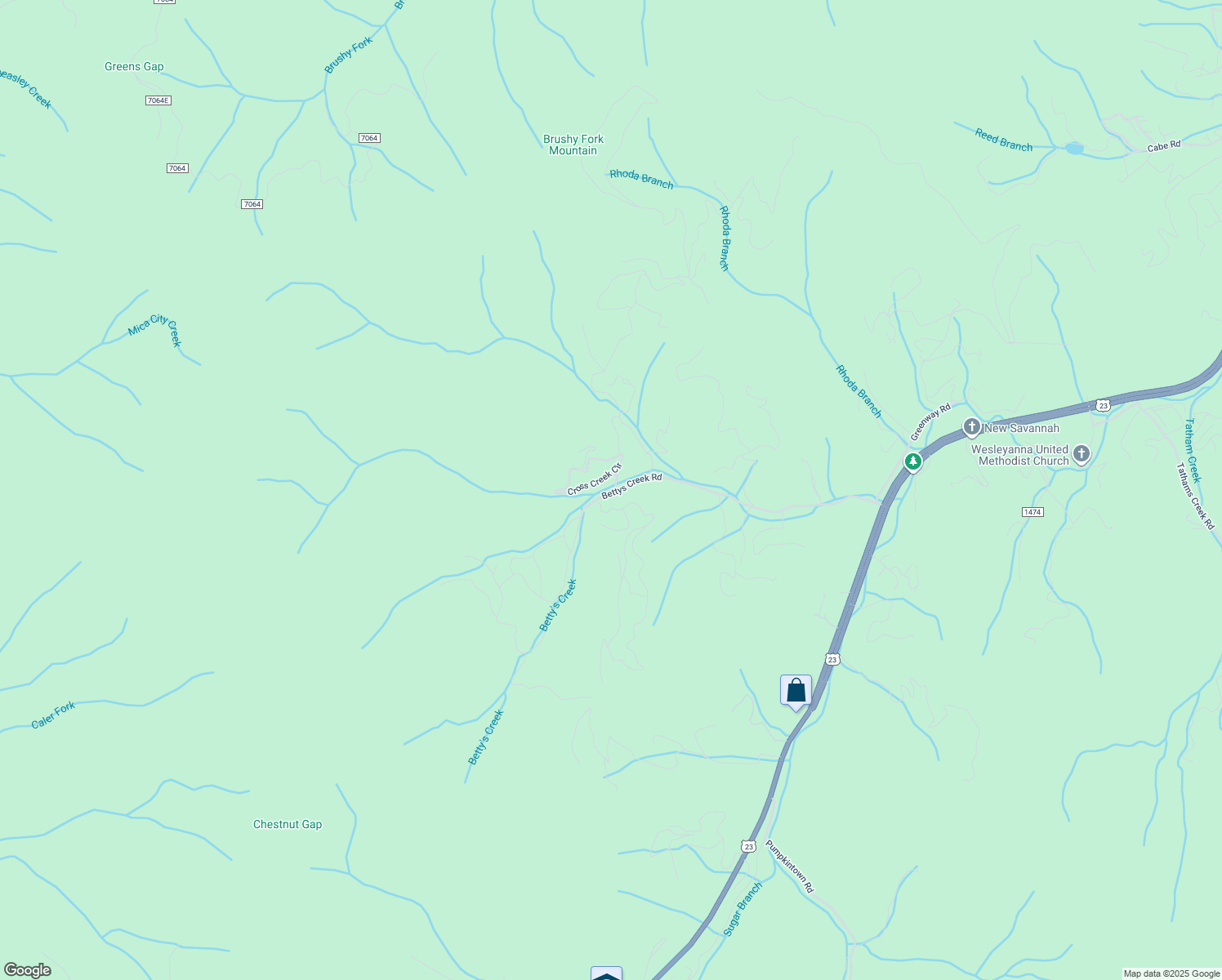 map of restaurants, bars, coffee shops, grocery stores, and more near 842 Bettys Creek Road in Sylva