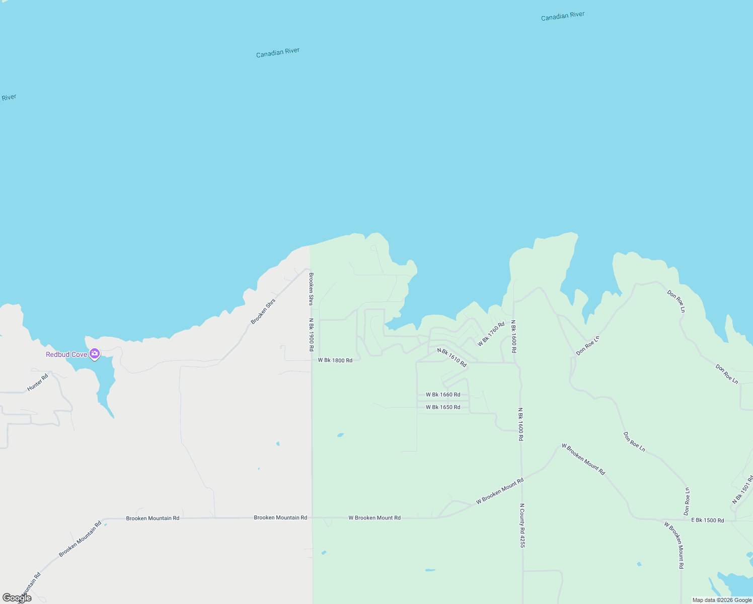 map of restaurants, bars, coffee shops, grocery stores, and more near North Bk 1850 Road in Haskell County