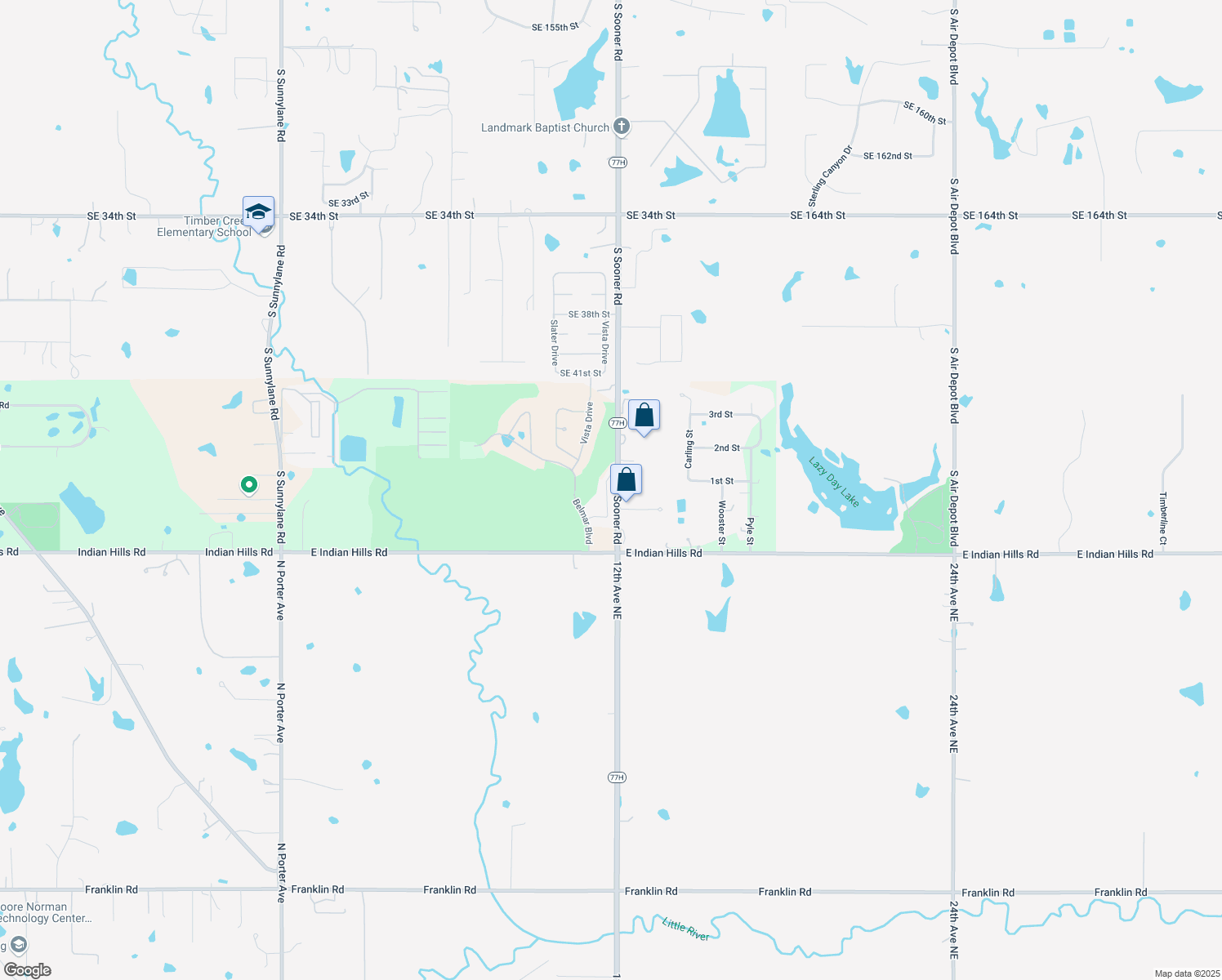 map of restaurants, bars, coffee shops, grocery stores, and more near 4712 Stelens Court in Moore