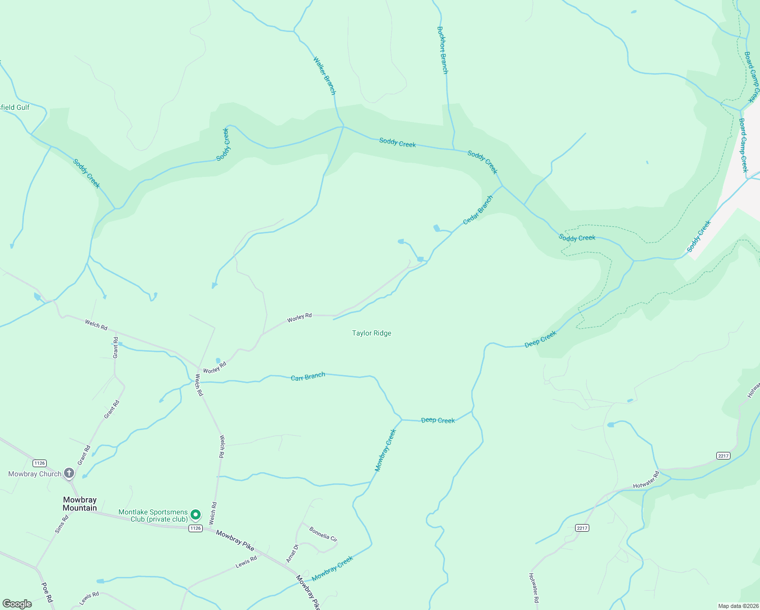 map of restaurants, bars, coffee shops, grocery stores, and more near 11016 Worley Road in Soddy-Daisy