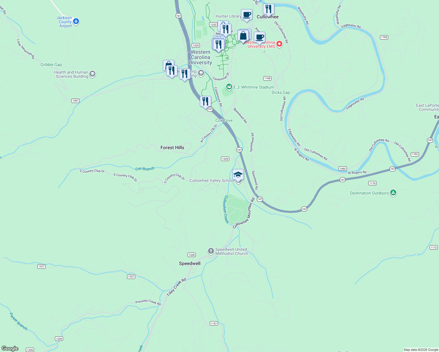 map of restaurants, bars, coffee shops, grocery stores, and more near Lyle Wilson Dr in Jackson