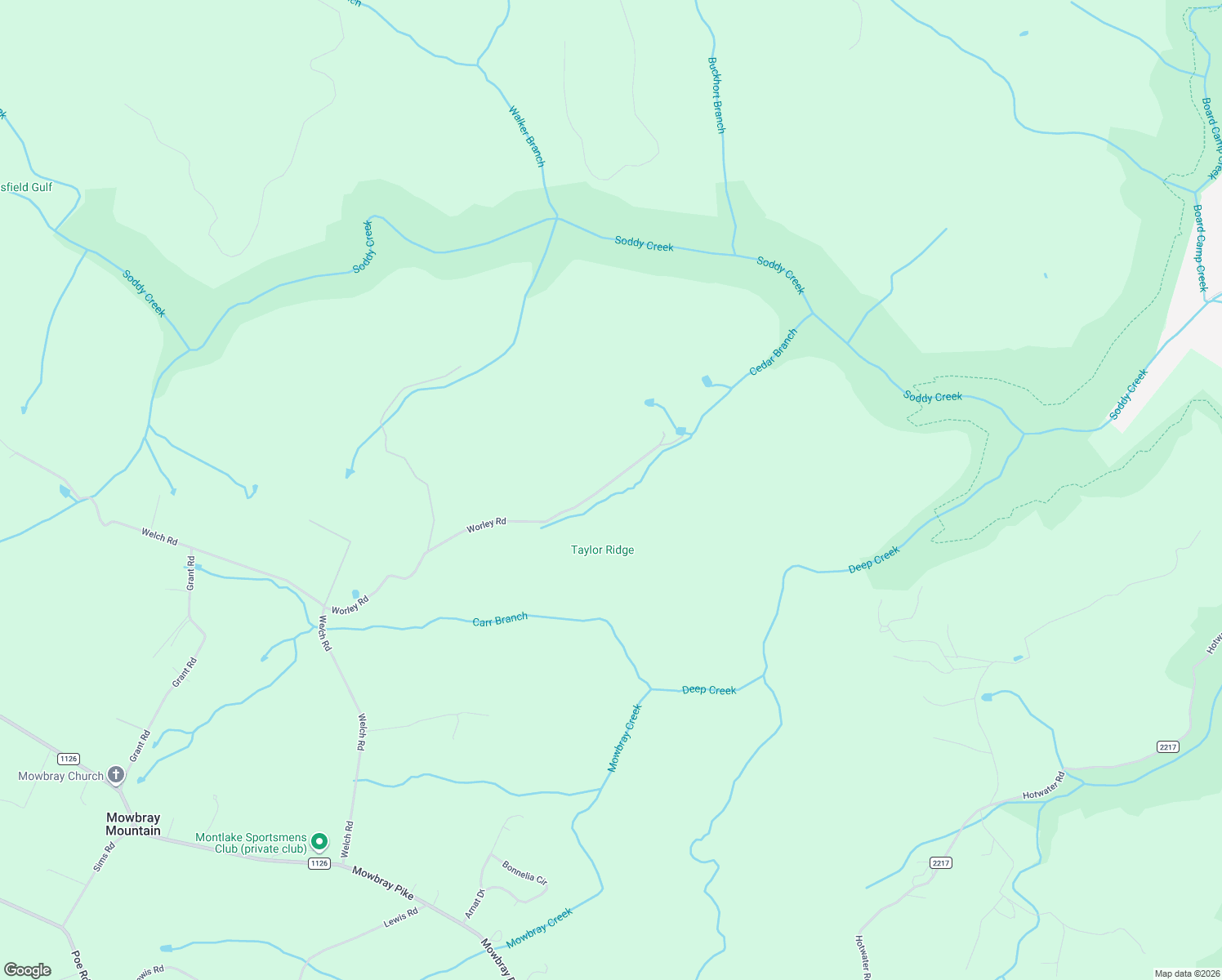 map of restaurants, bars, coffee shops, grocery stores, and more near 11016 Worley Road in Soddy-Daisy