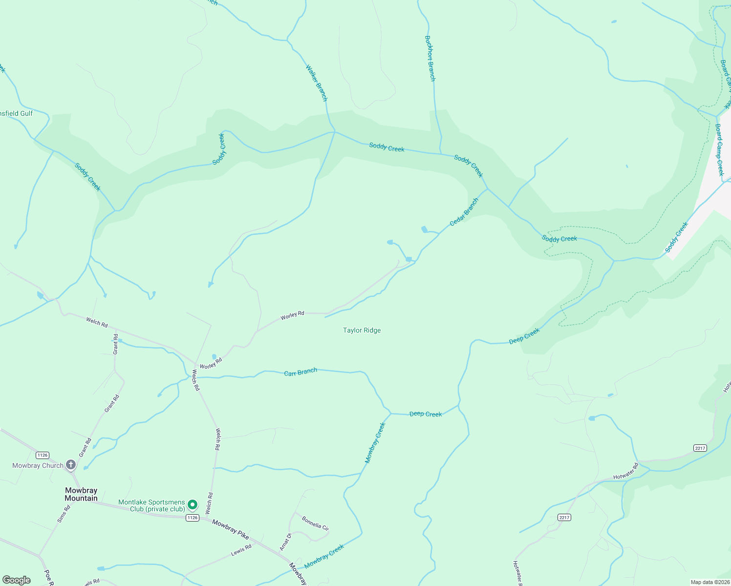 map of restaurants, bars, coffee shops, grocery stores, and more near 11024 Worley Road in Soddy-Daisy