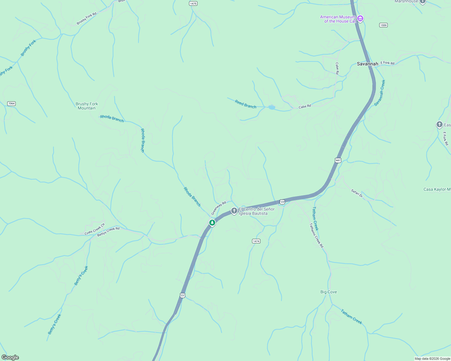 map of restaurants, bars, coffee shops, grocery stores, and more near 78 Honeysuckle Lane in Sylva