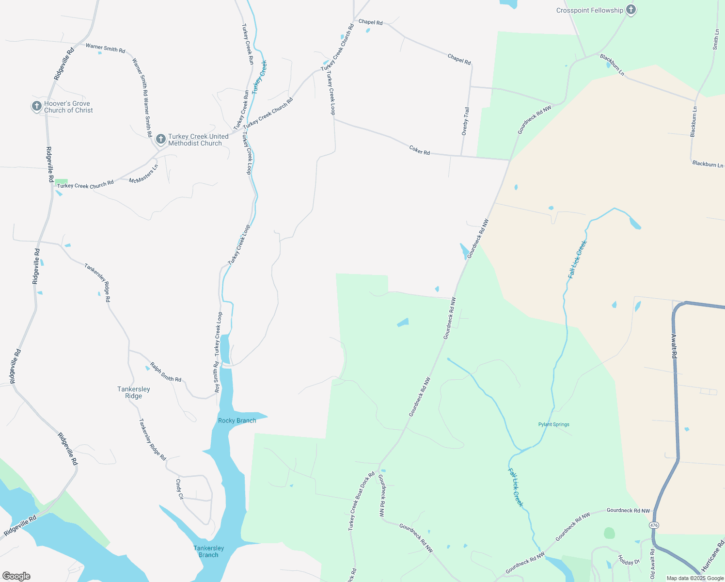 map of restaurants, bars, coffee shops, grocery stores, and more near 488 Fergus Lane in Tullahoma