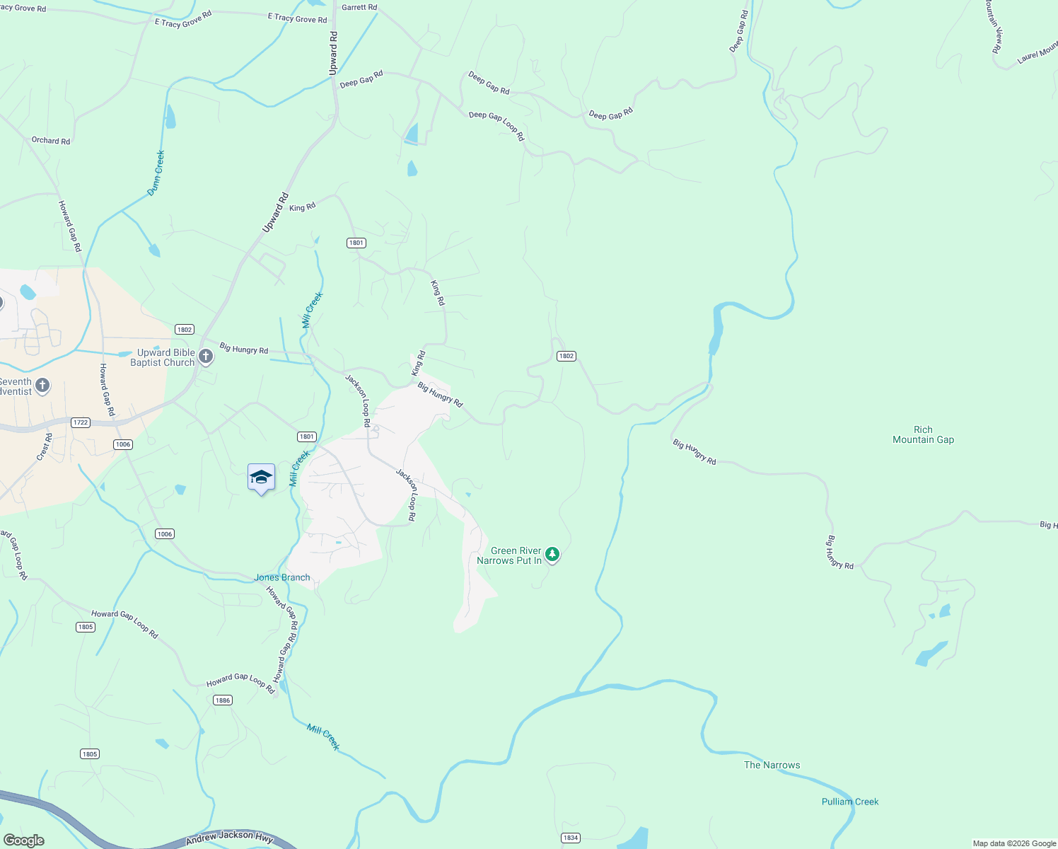 map of restaurants, bars, coffee shops, grocery stores, and more near 29 Terrapin Trail in Flat Rock