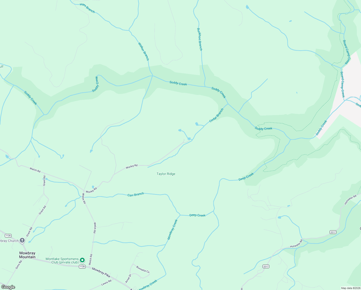 map of restaurants, bars, coffee shops, grocery stores, and more near 11126 Worley Road in Soddy-Daisy