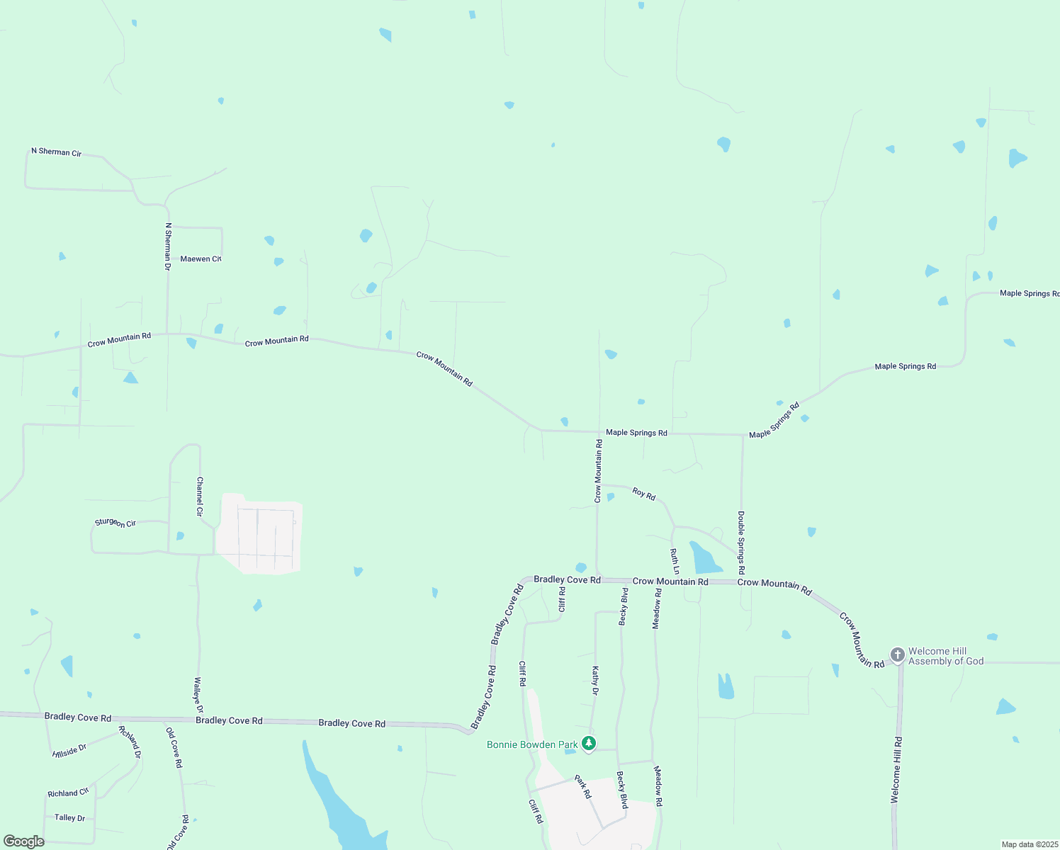 map of restaurants, bars, coffee shops, grocery stores, and more near 3328 Crow Mountain Road in Russellville