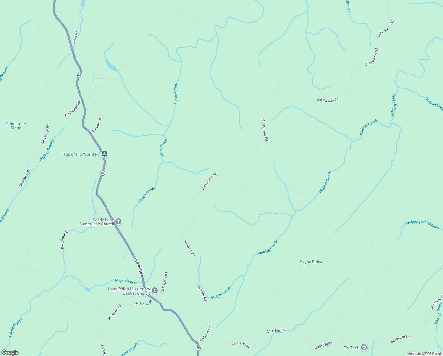 map of restaurants, bars, coffee shops, grocery stores, and more near 500 Old Furnace Road in Tellico Plains