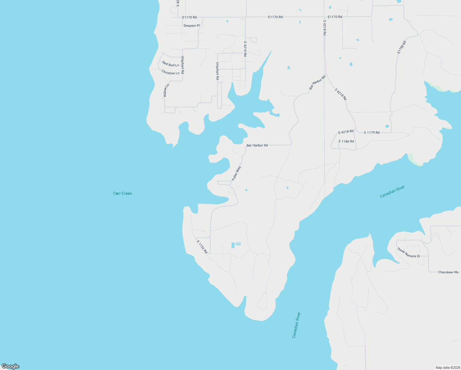 map of restaurants, bars, coffee shops, grocery stores, and more near 5180 Fuller Way in Eufaula