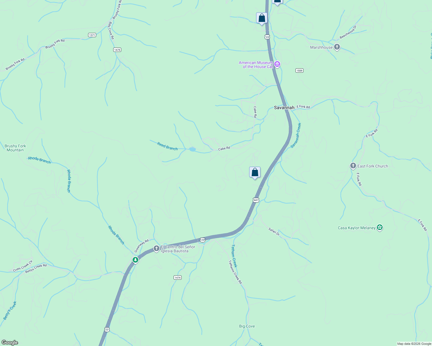 map of restaurants, bars, coffee shops, grocery stores, and more near 1074 North Star Lane in Sylva