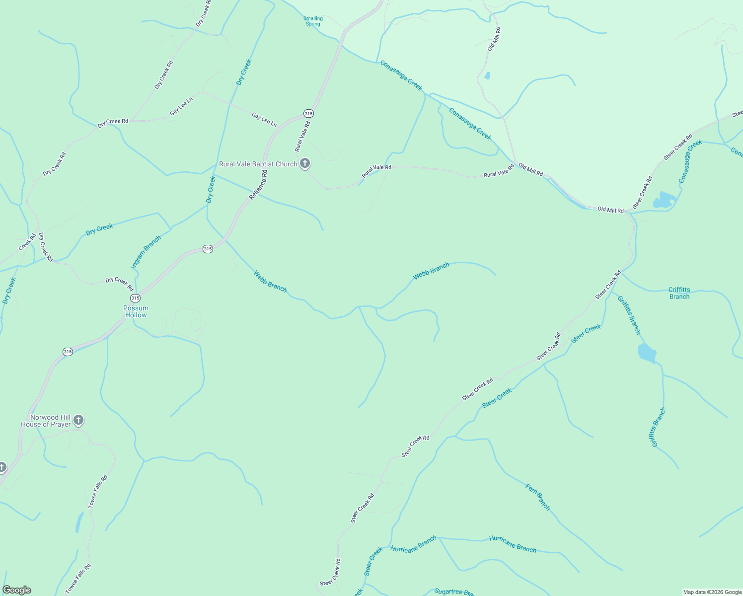 map of restaurants, bars, coffee shops, grocery stores, and more near 310 Rural Vale Road in Tellico Plains