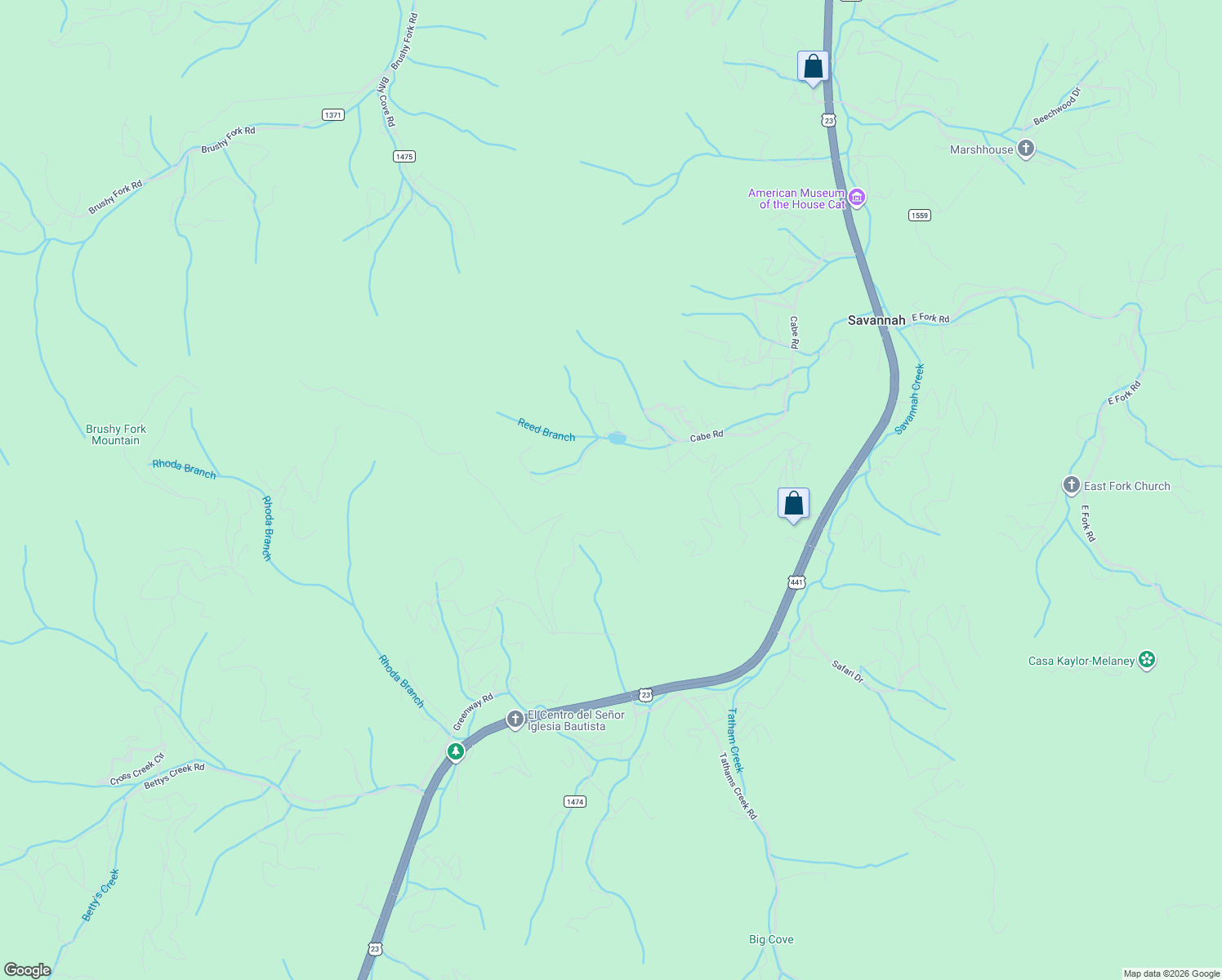 map of restaurants, bars, coffee shops, grocery stores, and more near 277-287 Wild Bird Drive in Sylva