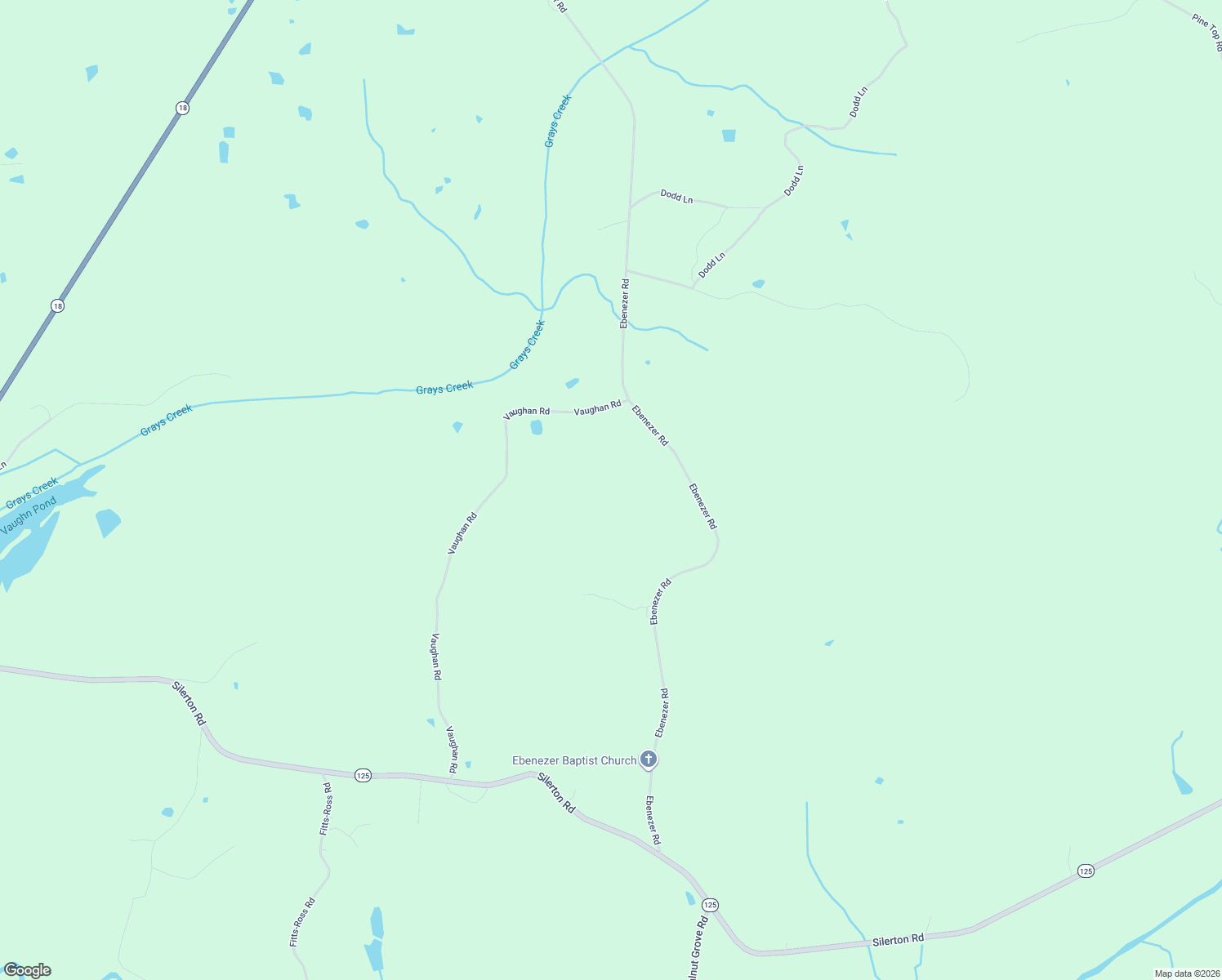map of restaurants, bars, coffee shops, grocery stores, and more near 3360 Ebenezer Rd in Toone