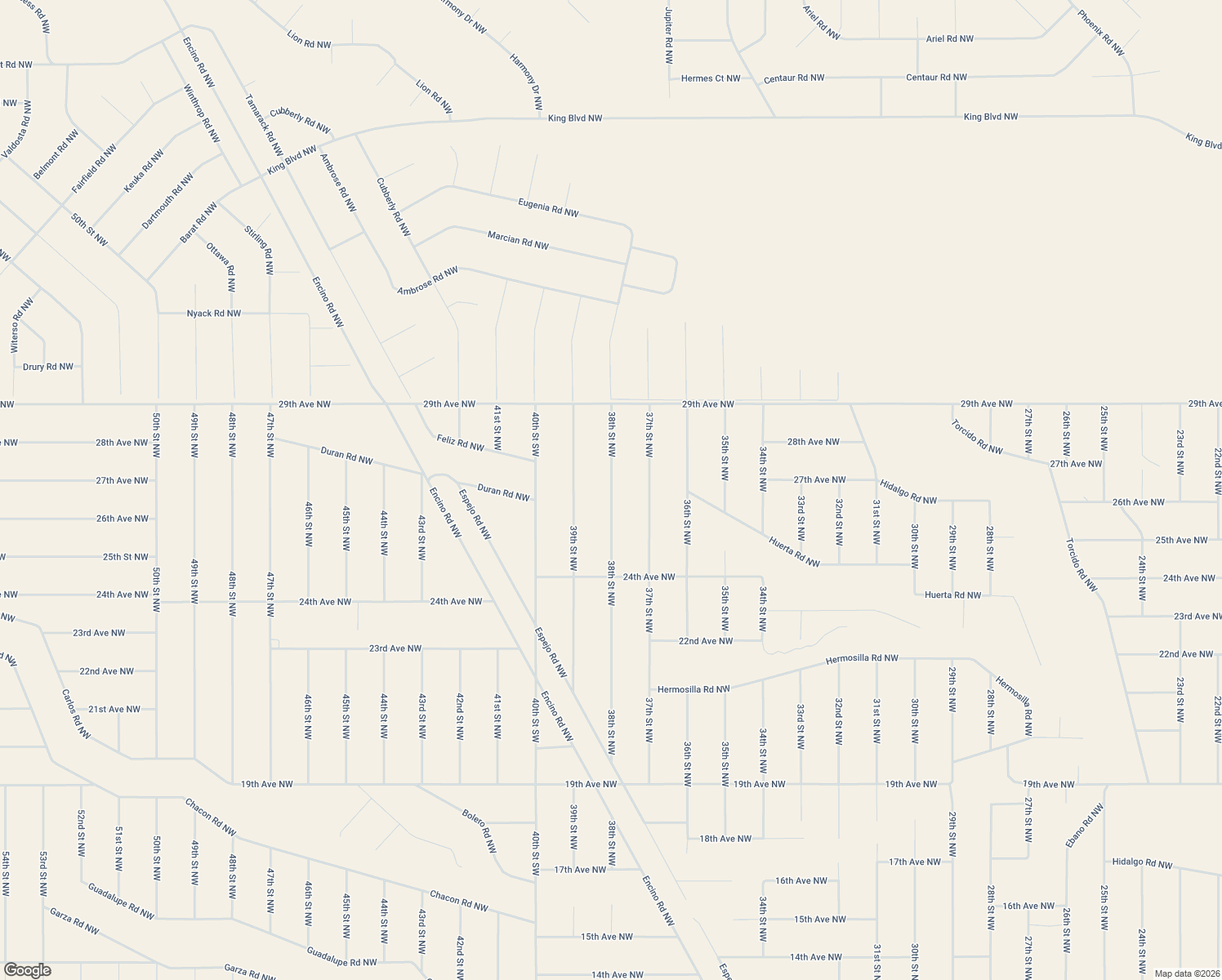 map of restaurants, bars, coffee shops, grocery stores, and more near 38th Street Northwest in Rio Rancho