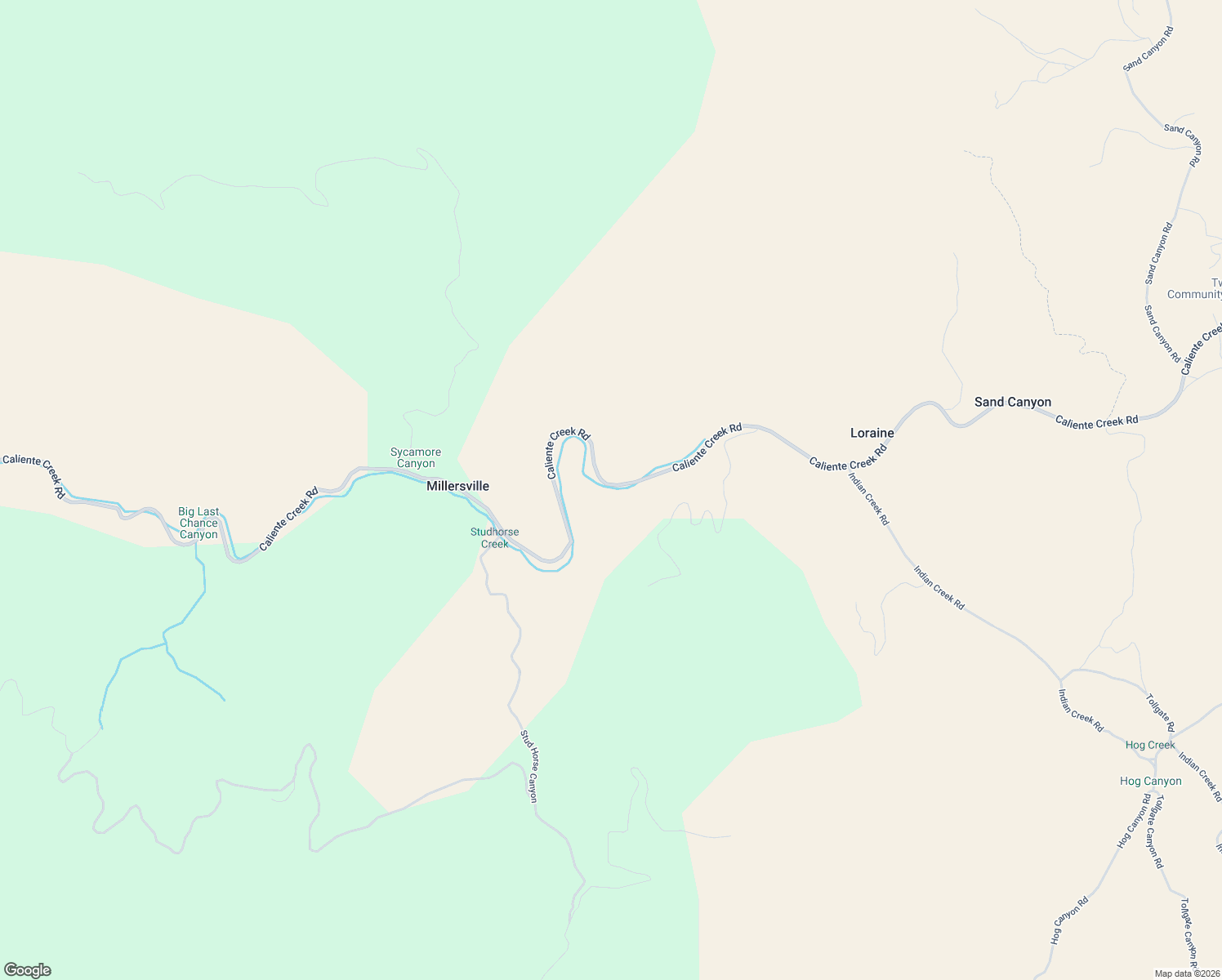 map of restaurants, bars, coffee shops, grocery stores, and more near 18234 Caliente Creek Road in Kern County