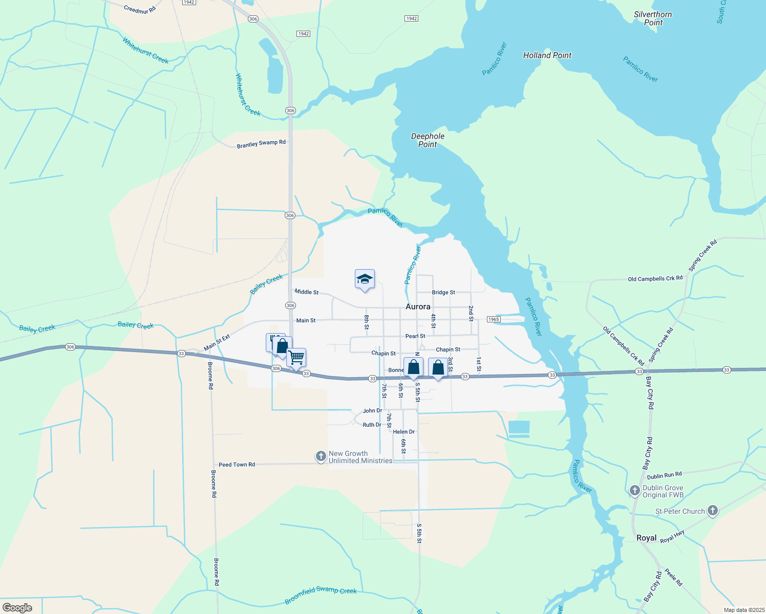 map of restaurants, bars, coffee shops, grocery stores, and more near Middle St in Aurora