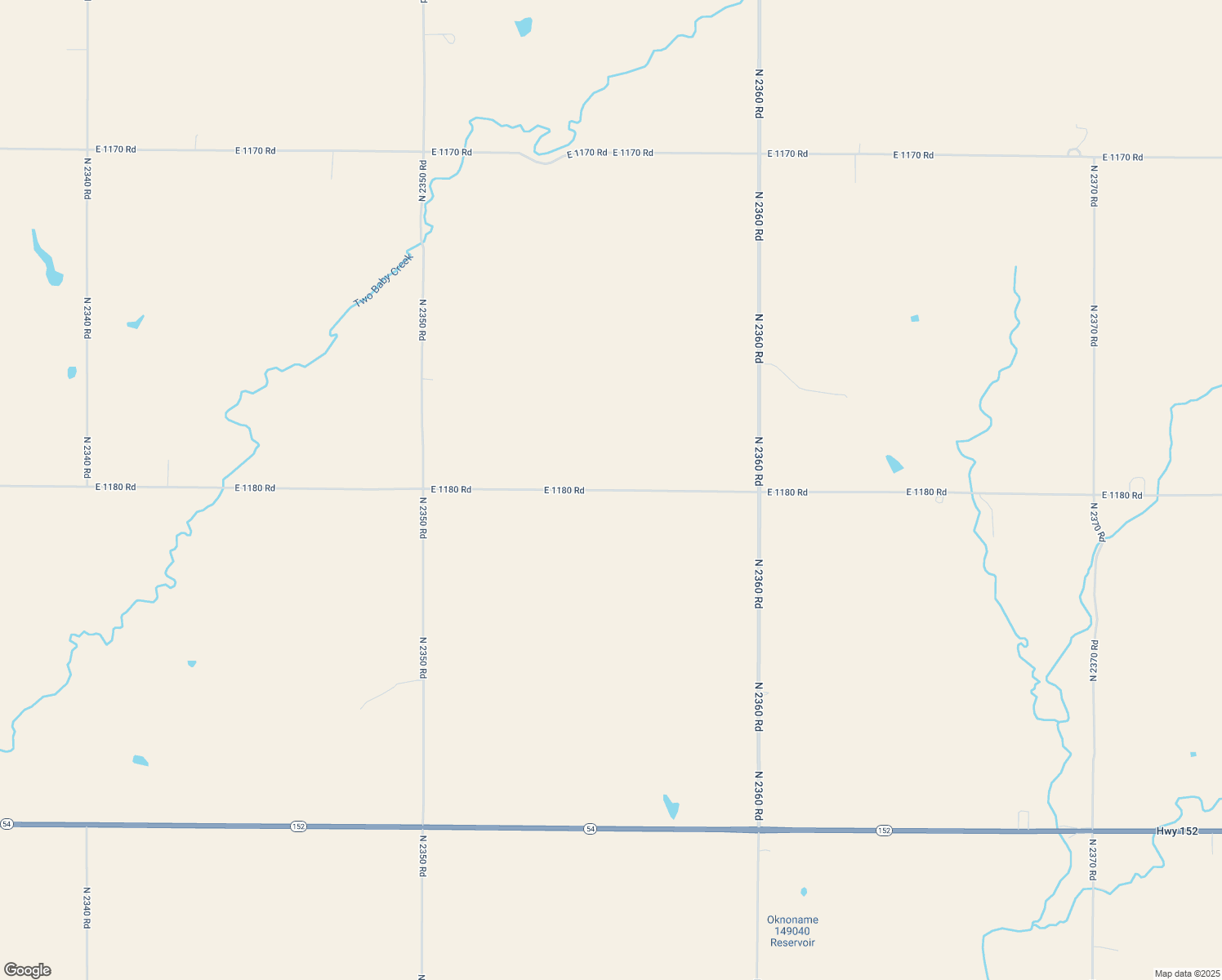 map of restaurants, bars, coffee shops, grocery stores, and more near E1180 Road in Corn