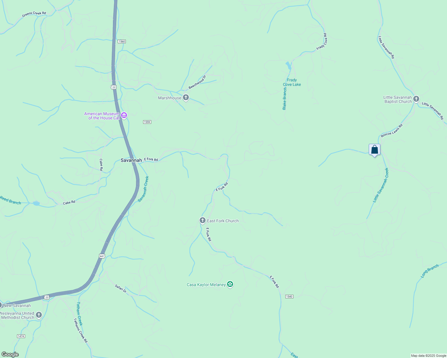 map of restaurants, bars, coffee shops, grocery stores, and more near 79 Chickadee Lane in Sylva