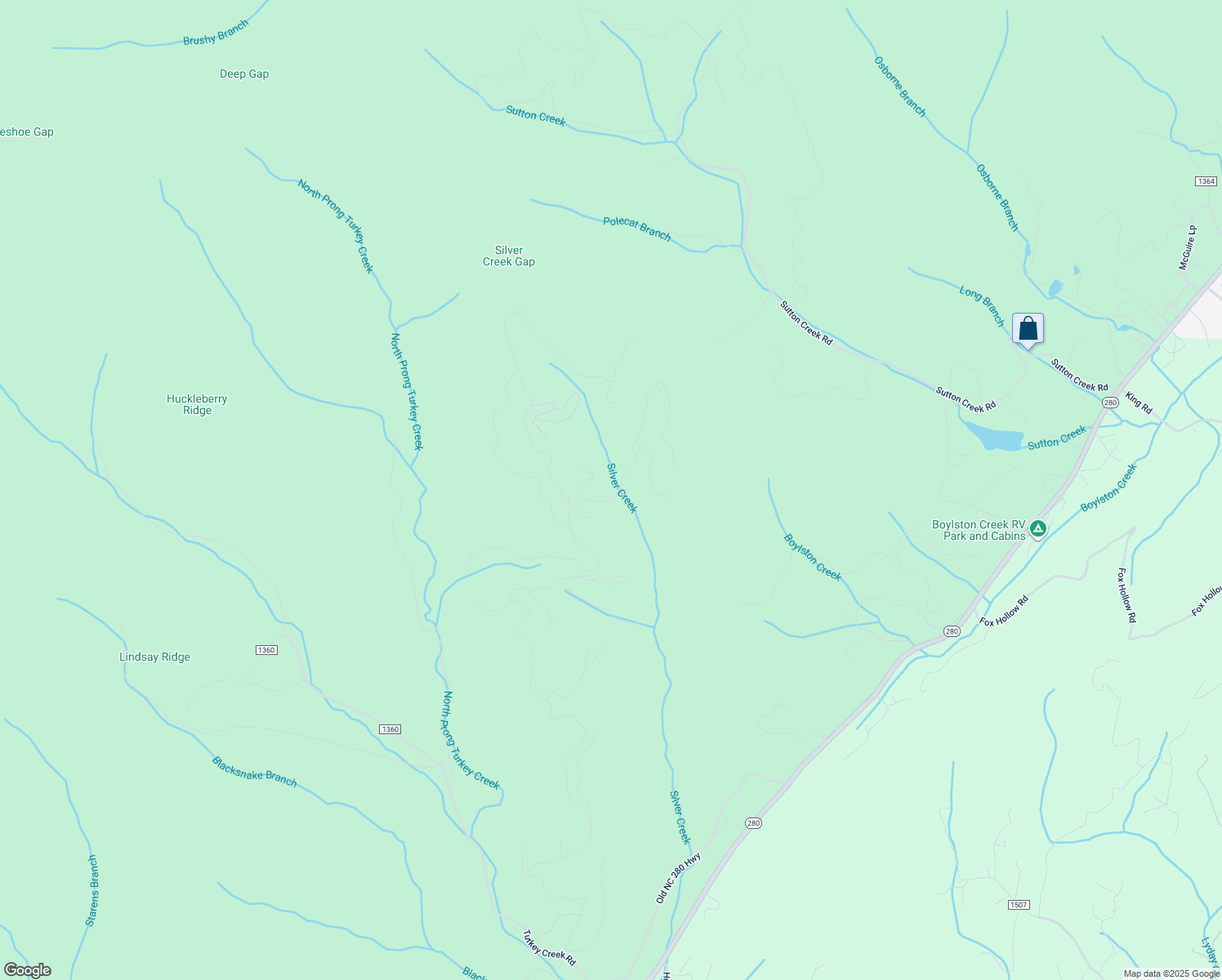 map of restaurants, bars, coffee shops, grocery stores, and more near 163 Ferndale Road in Pisgah Forest