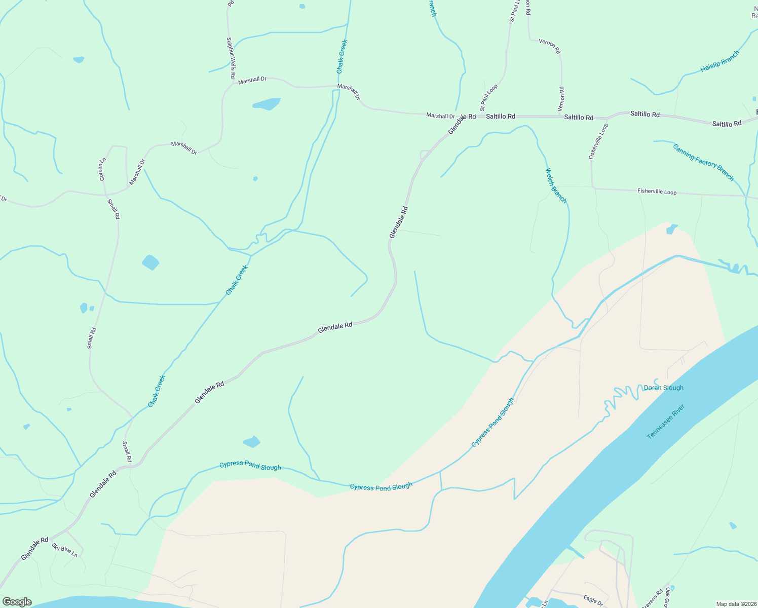 map of restaurants, bars, coffee shops, grocery stores, and more near 7505 Glendale Road in Morris Chapel