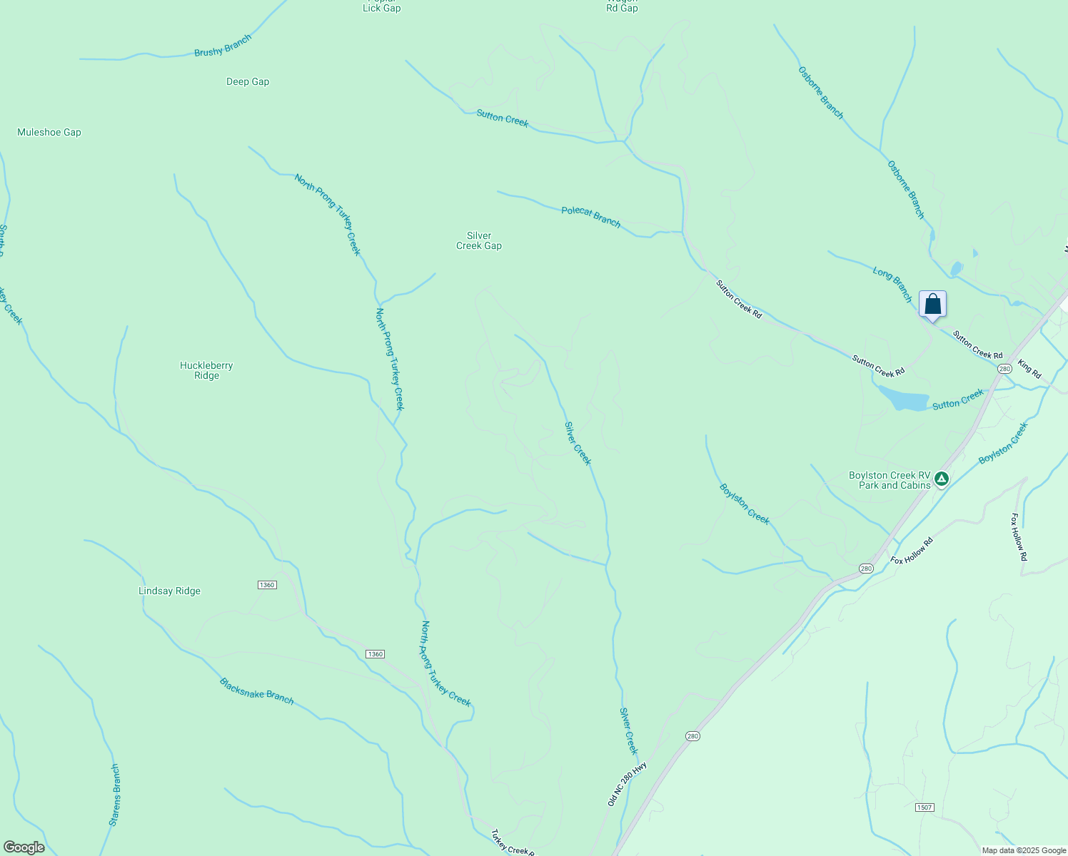 map of restaurants, bars, coffee shops, grocery stores, and more near 163 Ferndale Road in Pisgah Forest