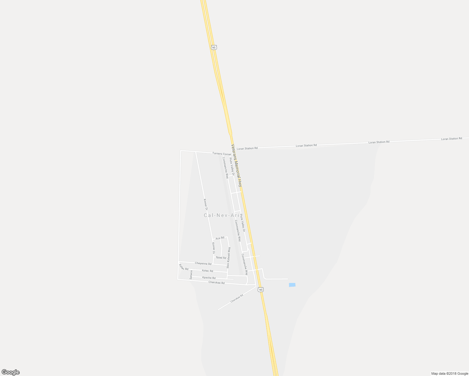 map of restaurants, bars, coffee shops, grocery stores, and more near 59 Piute Valley Drive in Cal-Nev-Ari