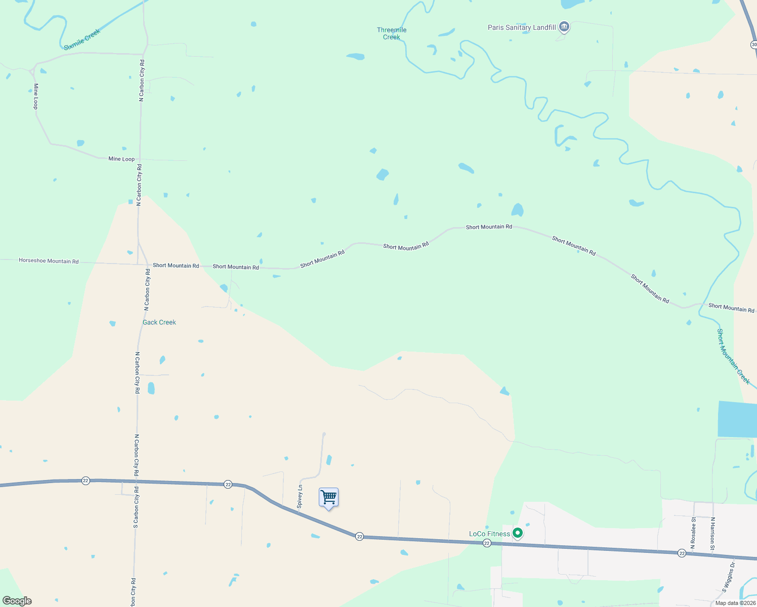 map of restaurants, bars, coffee shops, grocery stores, and more near 2149 Short Mountain Road in Paris
