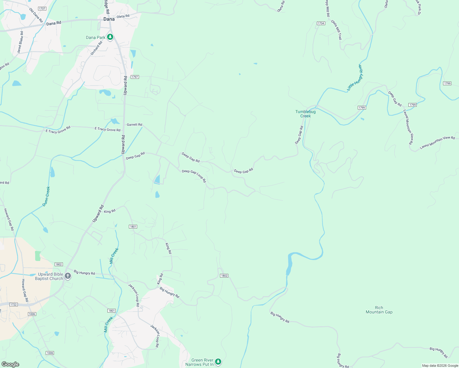 map of restaurants, bars, coffee shops, grocery stores, and more near 599 Deep Gap Loop Road in Flat Rock