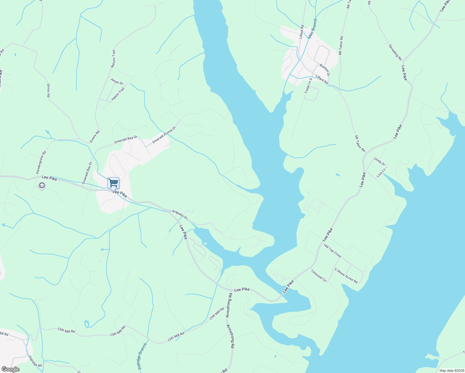map of restaurants, bars, coffee shops, grocery stores, and more near 13206 Bellacoola Drive in Soddy-Daisy