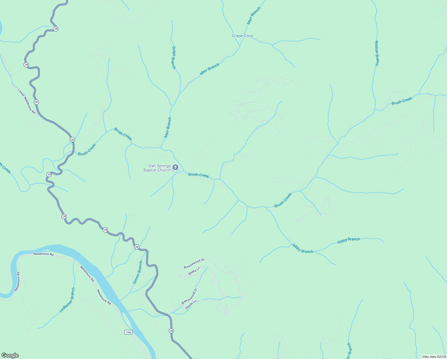 map of restaurants, bars, coffee shops, grocery stores, and more near 10 Hickory Cove Road in Bryson City