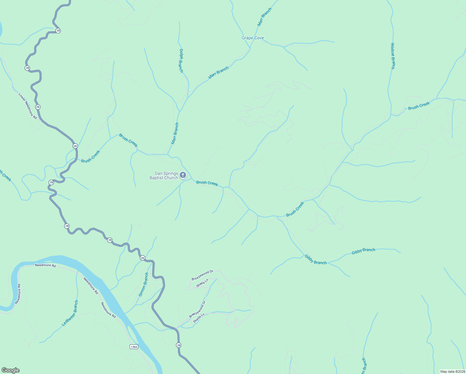 map of restaurants, bars, coffee shops, grocery stores, and more near 10 Hickory Cove Road in Bryson City