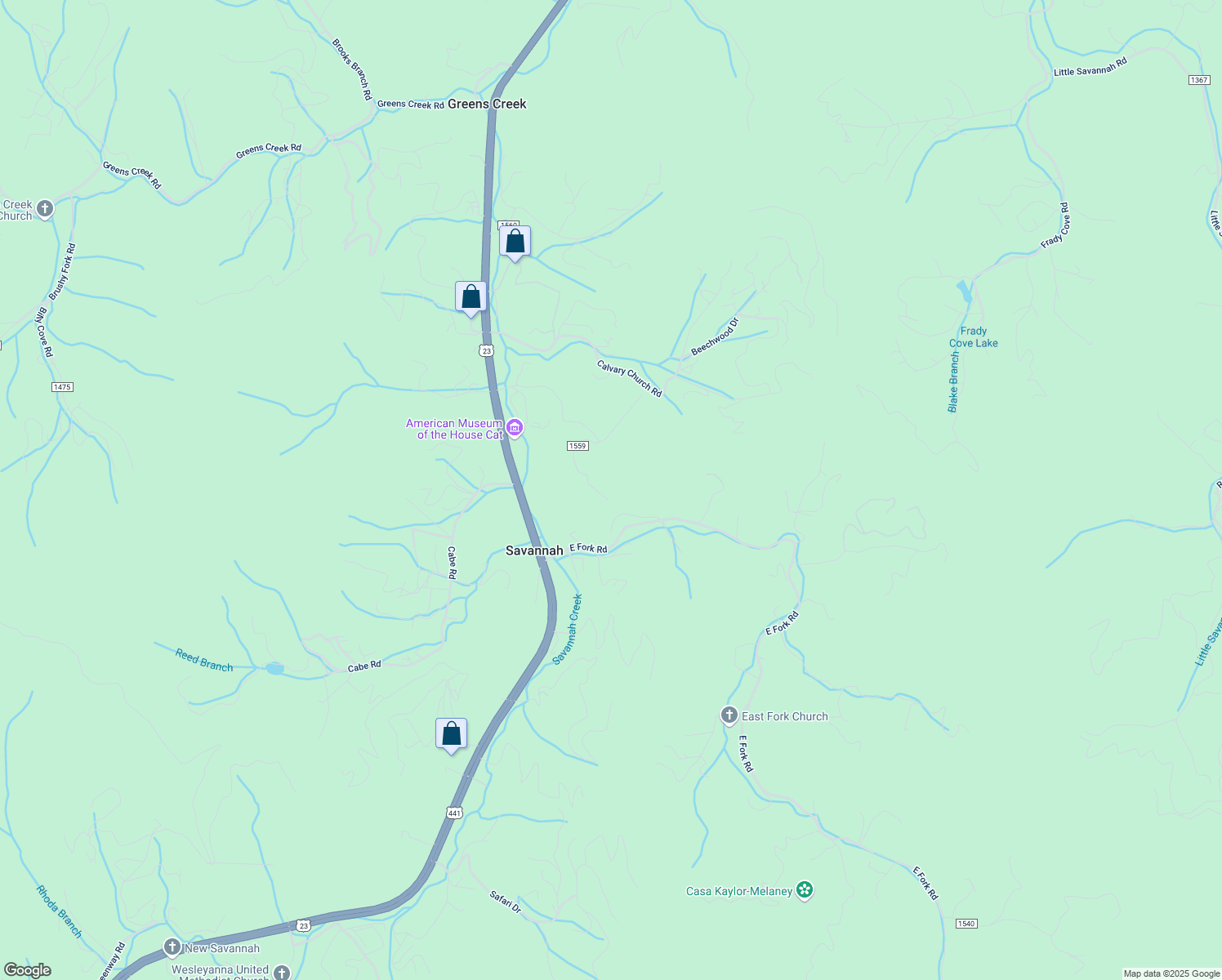 map of restaurants, bars, coffee shops, grocery stores, and more near 200 Timber Leaf Drive in Sylva